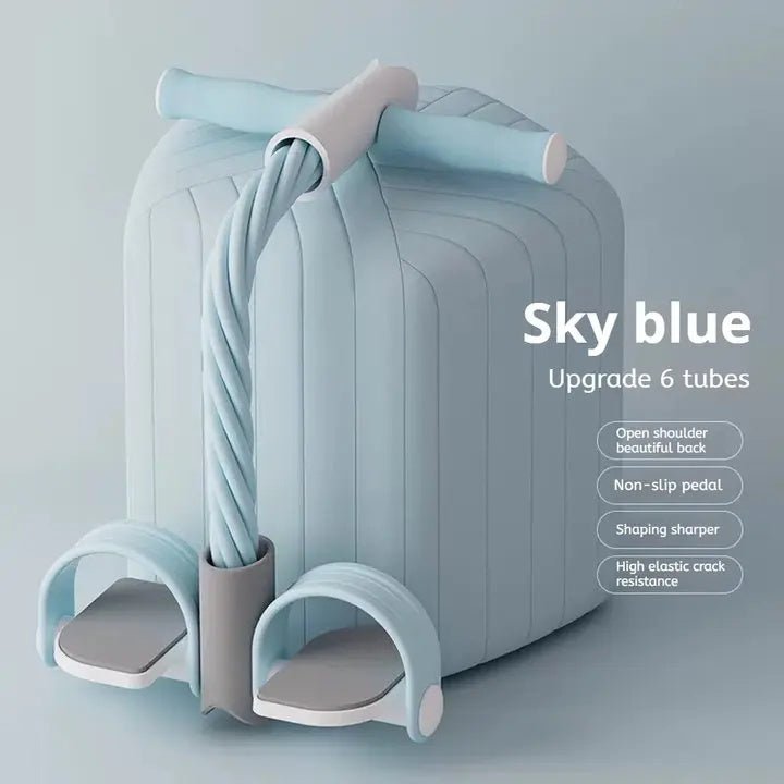 Woman Yoga Pedal Puller Portable Resistance Band Exercise At Home Tension Rope Multifunctional Exercise Equipment - 5 from JK - sports | Blue