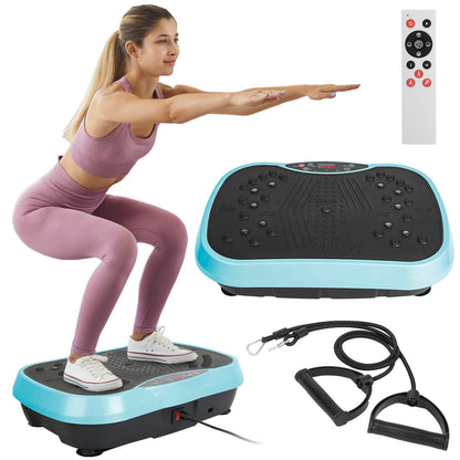 1Pc Vibration Exercise Machine With Resistant Bands Remote Control Whole Body Vibration Platform Workout Equipment Home Fitness Training Equipment For Weight Loss Fat Burner - 5 from JK - sports | 1Pc Black