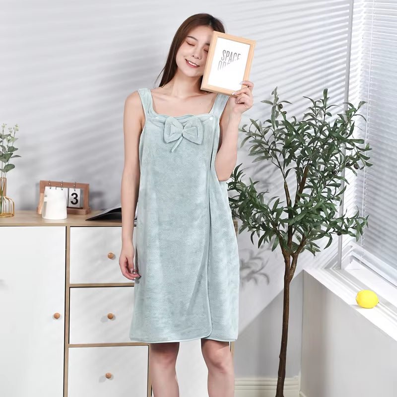 1Pc Womens Bath Towels Girls Wearable Fast Drying Bathing Beach Spa Bathrobes Wash Clothing, Shower Bath and Gym Towel - from JK - sports | As Picture Shows