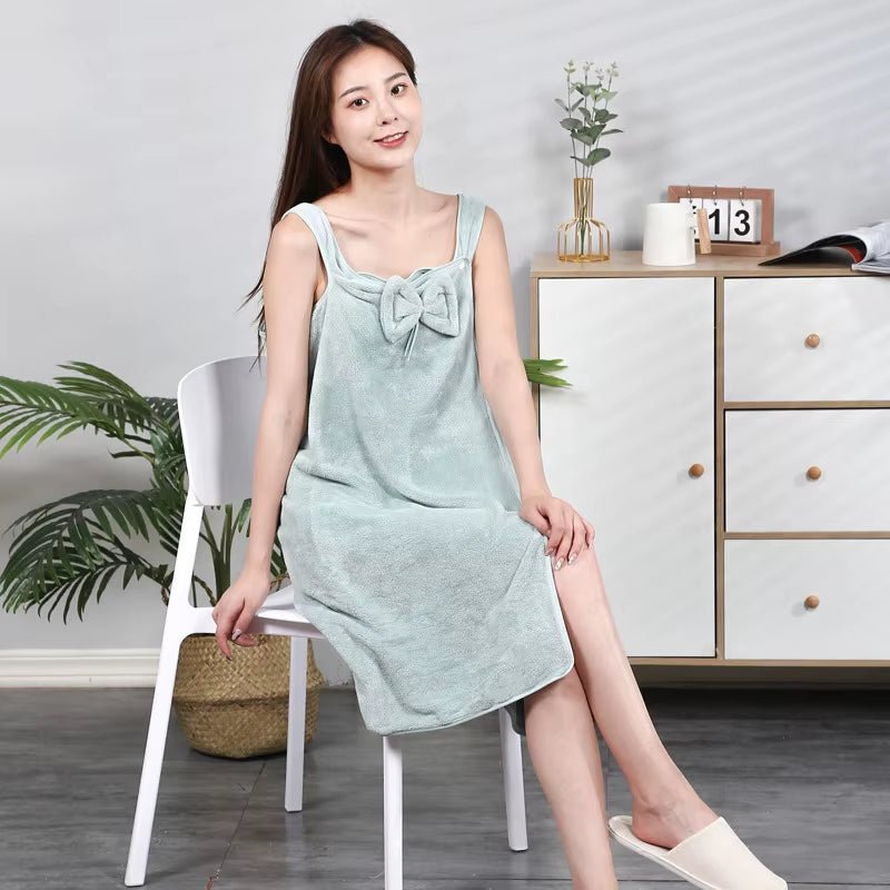 1Pc Womens Bath Towels Girls Wearable Fast Drying Bathing Beach Spa Bathrobes Wash Clothing, Shower Bath and Gym Towel - from JK - sports | As Picture Shows