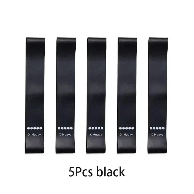 5Pcs Tpe Resistance Bands Fitness Set Rubber Loop Strength Training Workout Expander Yoga Gym Equipment Elastic Portable Pilates - from JK - sports | 5Pcs - Black