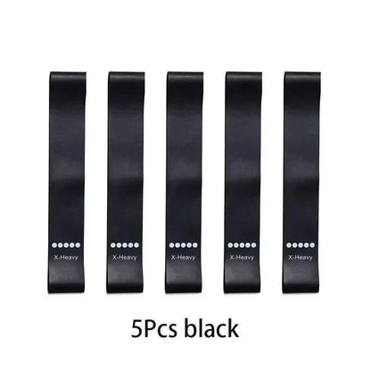 5Pcs Tpe Resistance Bands Fitness Set Rubber Loop Strength Training Workout Expander Yoga Gym Equipment Elastic Portable Pilates - from JK - sports | 5Pcs - Black