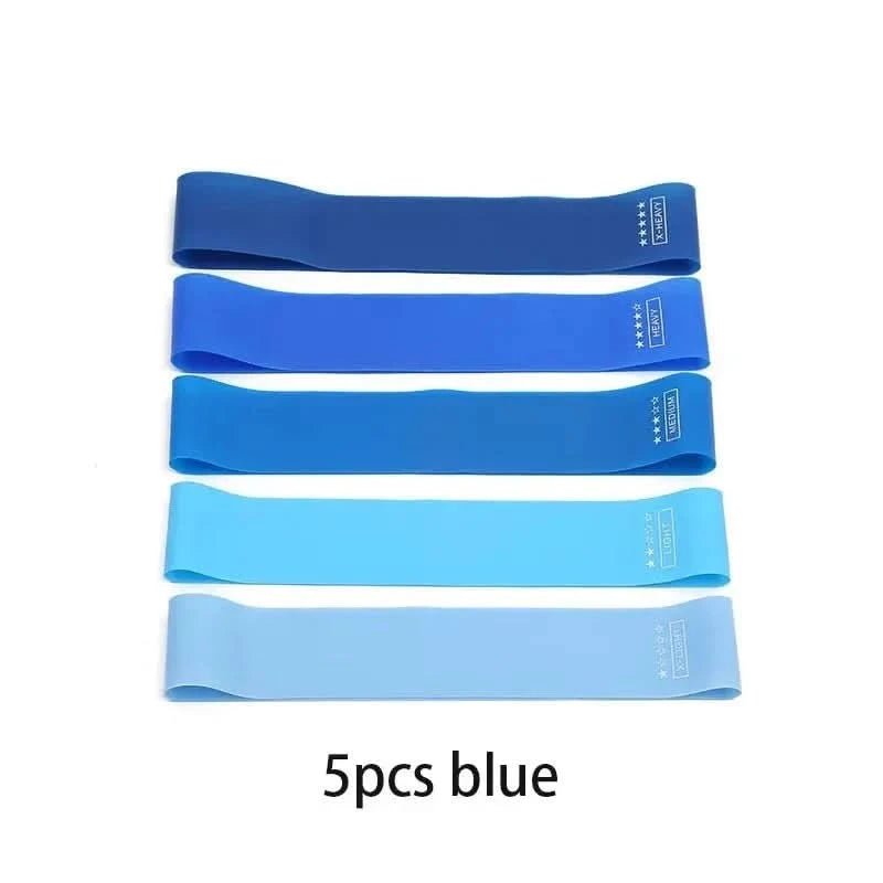 5Pcs Tpe Resistance Bands Fitness Set Rubber Loop Strength Training Workout Expander Yoga Gym Equipment Elastic Portable Pilates - from JK - sports | 5Pcs - Blue