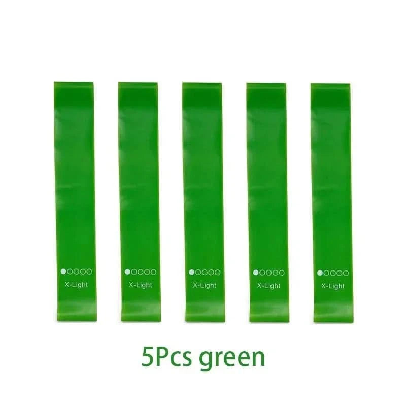 5Pcs Tpe Resistance Bands Fitness Set Rubber Loop Strength Training Workout Expander Yoga Gym Equipment Elastic Portable Pilates - from JK - sports | 5Pcs - Green