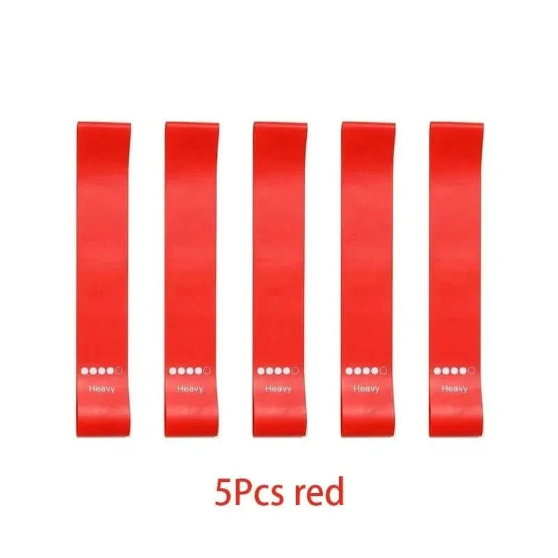 5Pcs Tpe Resistance Bands Fitness Set Rubber Loop Strength Training Workout Expander Yoga Gym Equipment Elastic Portable Pilates - from JK - sports | 5Pcs - Red