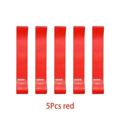5Pcs Tpe Resistance Bands Fitness Set Rubber Loop Strength Training Workout Expander Yoga Gym Equipment Elastic Portable Pilates - from JK - sports | 5Pcs - Red