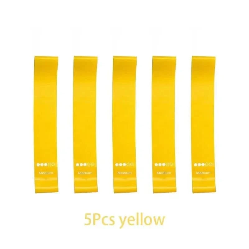 5Pcs Tpe Resistance Bands Fitness Set Rubber Loop Strength Training Workout Expander Yoga Gym Equipment Elastic Portable Pilates - from JK - sports | 5Pcs - Yellow