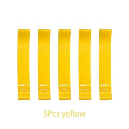 5Pcs Tpe Resistance Bands Fitness Set Rubber Loop Strength Training Workout Expander Yoga Gym Equipment Elastic Portable Pilates - from JK - sports | 5Pcs - Yellow