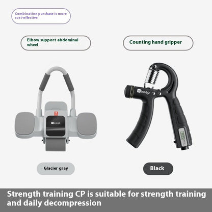 Abdominal Wheel Elbow Support Type Home Fitness Equipment Exercise - 0 from JK - sports | Spring Grip Combination