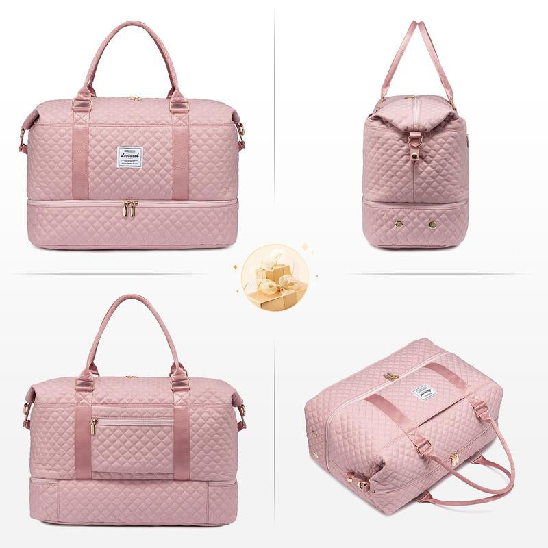 LOVEVOOK Weekender Bag Travel Duffel Bag with Shoe Compartment and Toiletry Bag for Women, Spring Glow up Carry on Overnight Bag