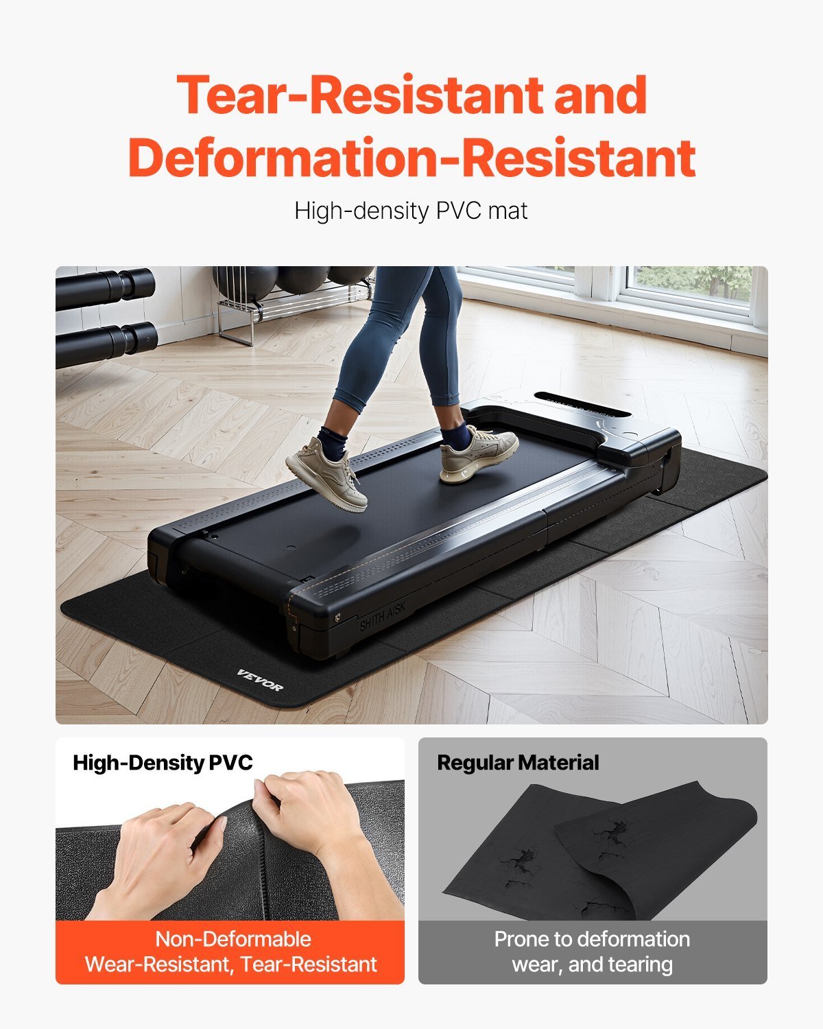 Foldable Walking Pad Treadmill Mat For Carpet Floor Exercise Equipment Mat - 5 from JK - sports | Black