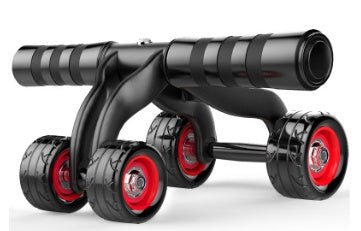 Four - wheel abdominal muscle exercise fitness equipment - 0 from JK - sports | Black