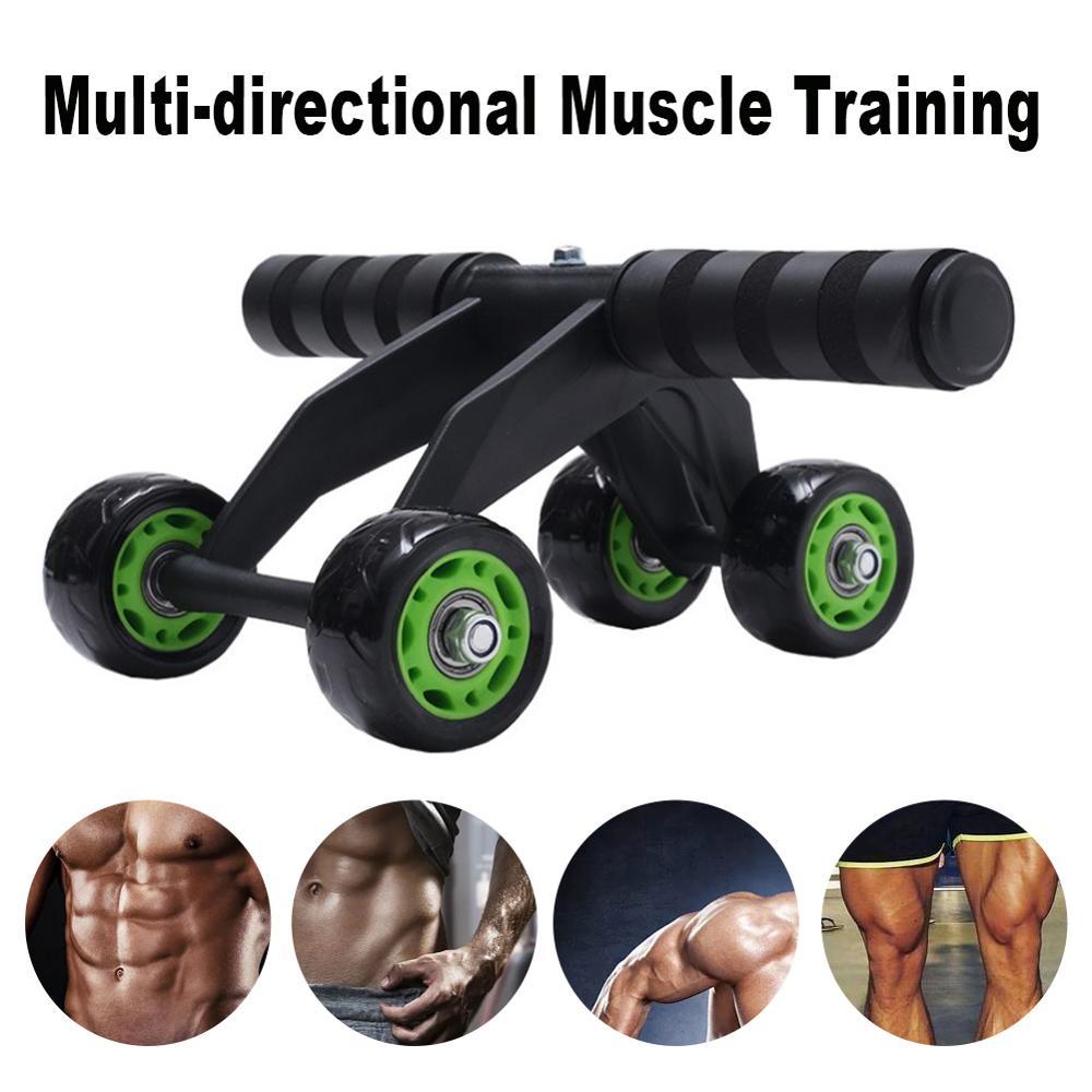 Four - wheeled Abdominal Roller Home Exercise Abdominal Muscle Fitness Equipment - 0 from JK - sports | Black