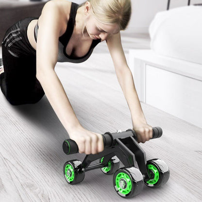 Four - wheeled Abdominal Roller Home Exercise Abdominal Muscle Fitness Equipment - 0 from JK - sports | Black