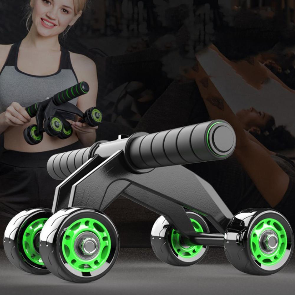 Four - wheeled Abdominal Roller Home Exercise Abdominal Muscle Fitness Equipment - 0 from JK - sports | Black
