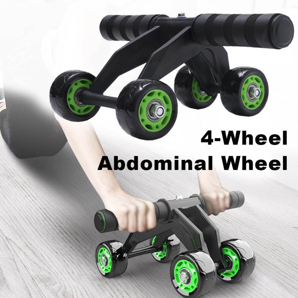 Four - wheeled Abdominal Roller Home Exercise Abdominal Muscle Fitness Equipment - 0 from JK - sports | Black