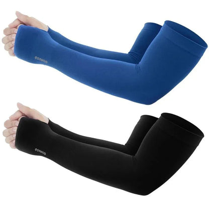 GOUNOD Sun Protection UV Garden Arm Sleeves with Thumb Hole for Men Women UPF 50+ Compression Cooling Sport Gloves Dealsforyoudays - from JK - sports | Straight Model White