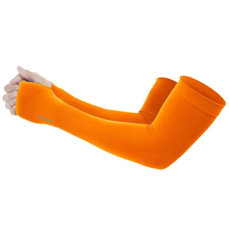 GOUNOD Sun Protection UV Garden Arm Sleeves with Thumb Hole for Men Women UPF 50+ Compression Cooling Sport Gloves Dealsforyoudays - from JK - sports | Straight Model White