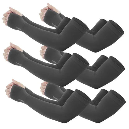 GOUNOD Sun Protection UV Garden Arm Sleeves with Thumb Hole for Men Women UPF 50+ Compression Cooling Sport Gloves Dealsforyoudays - from JK - sports | Straight Model White