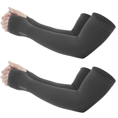 GOUNOD Sun Protection UV Garden Arm Sleeves with Thumb Hole for Men Women UPF 50+ Compression Cooling Sport Gloves Dealsforyoudays - from JK - sports | Straight Model White