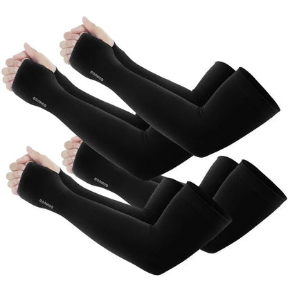 GOUNOD Sun Protection UV Garden Arm Sleeves with Thumb Hole for Men Women UPF 50+ Compression Cooling Sport Gloves Dealsforyoudays - from JK - sports | Straight Model White