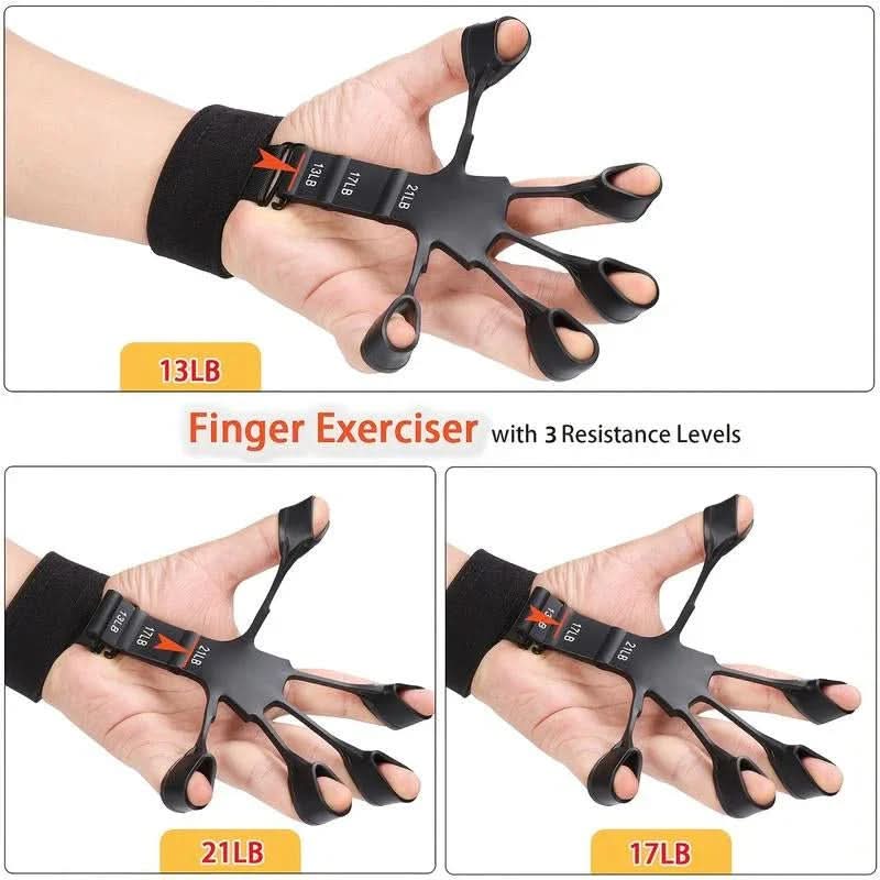 Grip Strength Trainer with Finger Exerciser, Hand Grip Strengthener, Finger Stretcher,Grip Ring & Stress Relief Ball for Muscle Building and Injury Recover Hand Extension Exerciser Outdoorfun - from JK - sports | Default