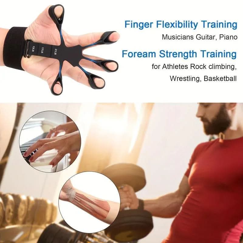 Grip Strength Trainer with Finger Exerciser, Hand Grip Strengthener, Finger Stretcher,Grip Ring & Stress Relief Ball for Muscle Building and Injury Recover Hand Extension Exerciser Outdoorfun - from JK - sports | Default