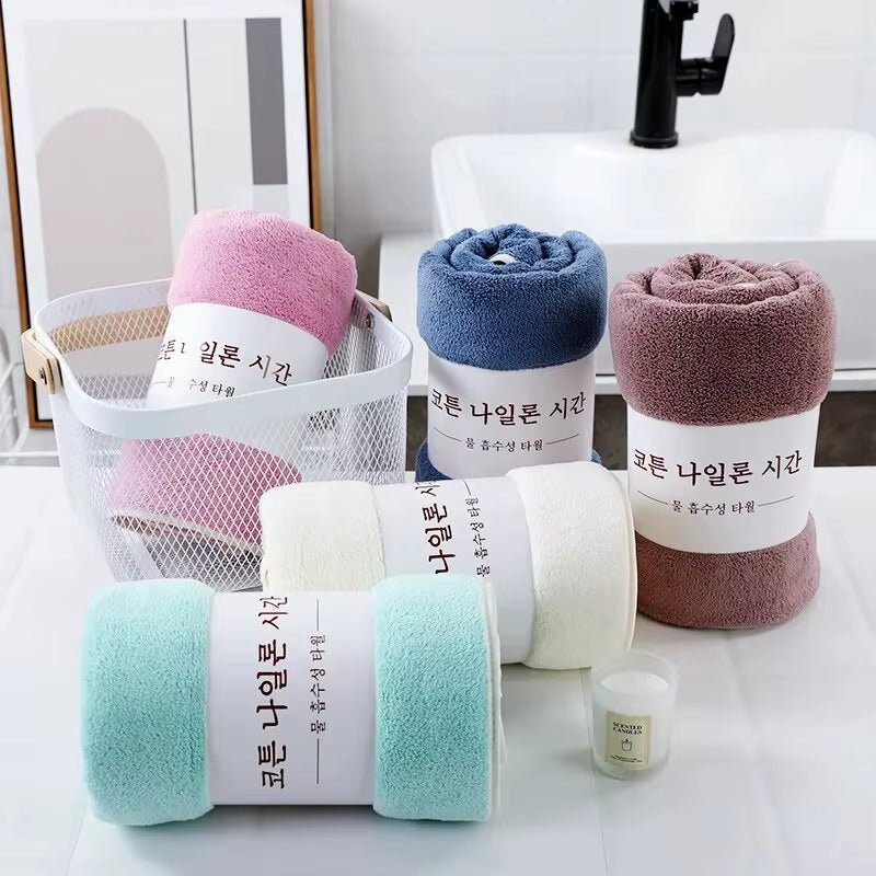 Home Bath Towels for the Body Microfiber Towel for Gym Sports Shower Robe for Spa Beath - from JK - sports | 70X140Cm Blue