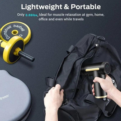 Home Portable USB Rechargeable 6 - Speed Body Massage Gun, Adjustable Multifunctional Body Fascia Gun . Perfect for Muscle Recovery, Neck & Back Pain Relief, and Post - Workout Relaxation, 4 Replaceable Heads; Ultra - Quiet Brushless Motor, Black Massager Gift - from JK - sports | Default