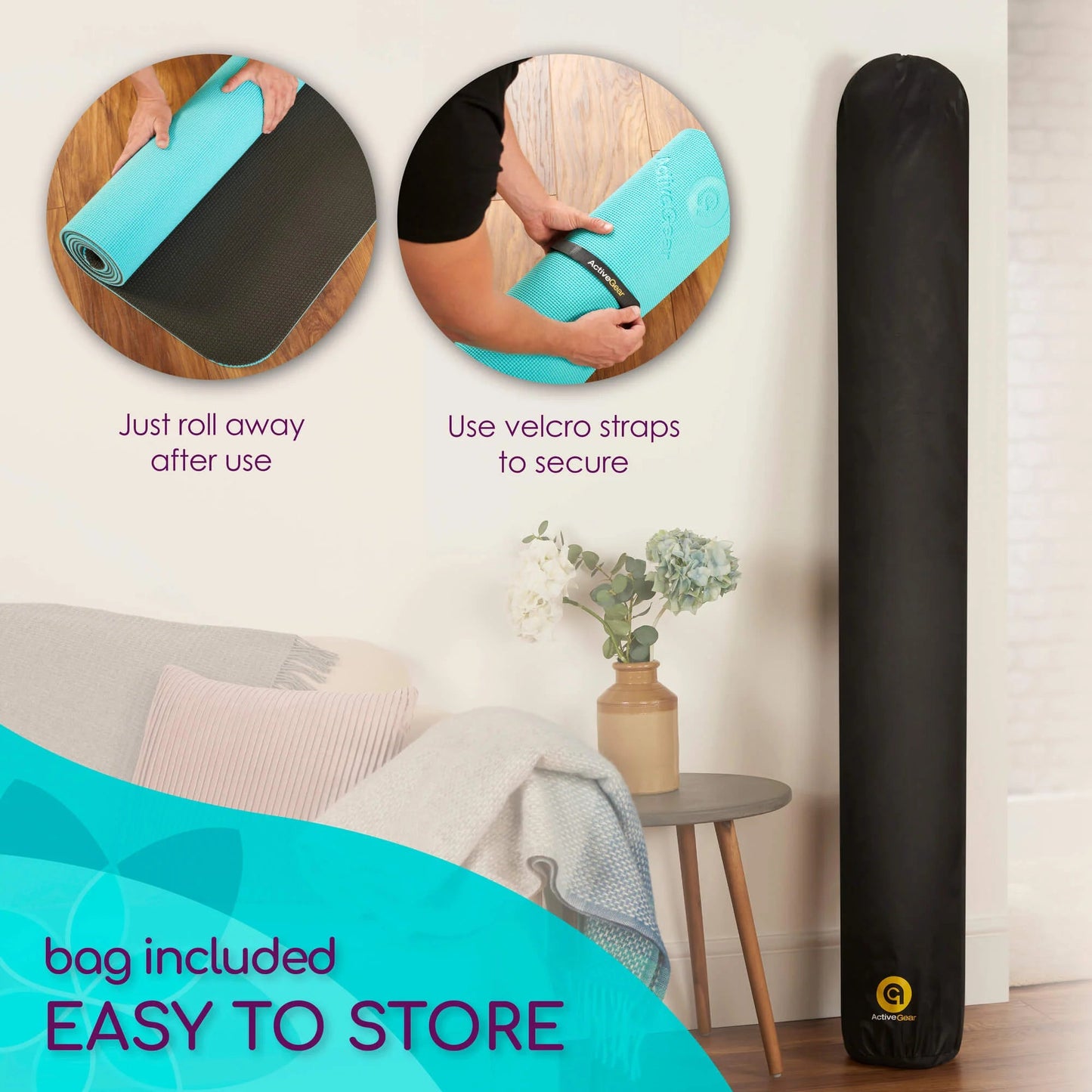 Large Yoga Mats for Acroyoga and Home Gym - from JK - sports | Light Blue 6' X 6'