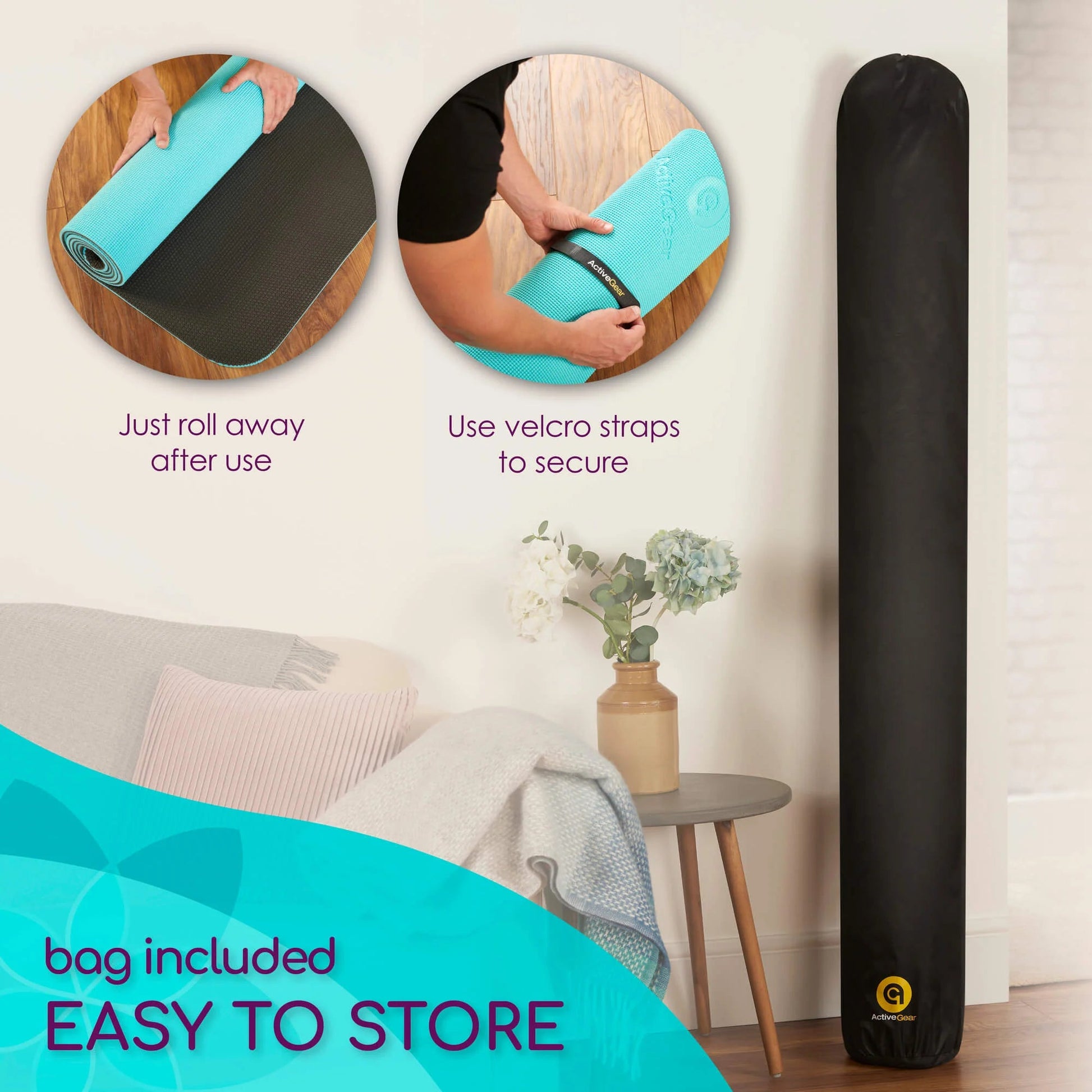 Large Yoga Mats for Acroyoga and Home Gym - from JK - sports | Light Blue 6' X 6'