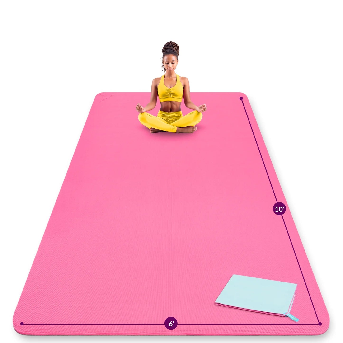 Large Yoga Mats for Acroyoga and Home Gym - from JK - sports | Pink 10' X 6'