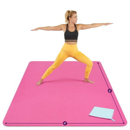 Large Yoga Mats for Acroyoga and Home Gym - from JK - sports | Pink 6' X 4'