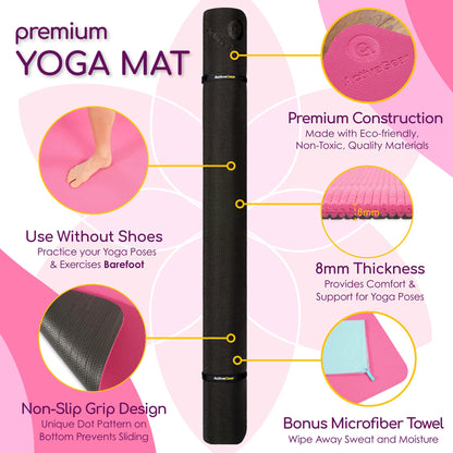 Large Yoga Mats for Acroyoga and Home Gym - from JK - sports | Pink 6' X 4'