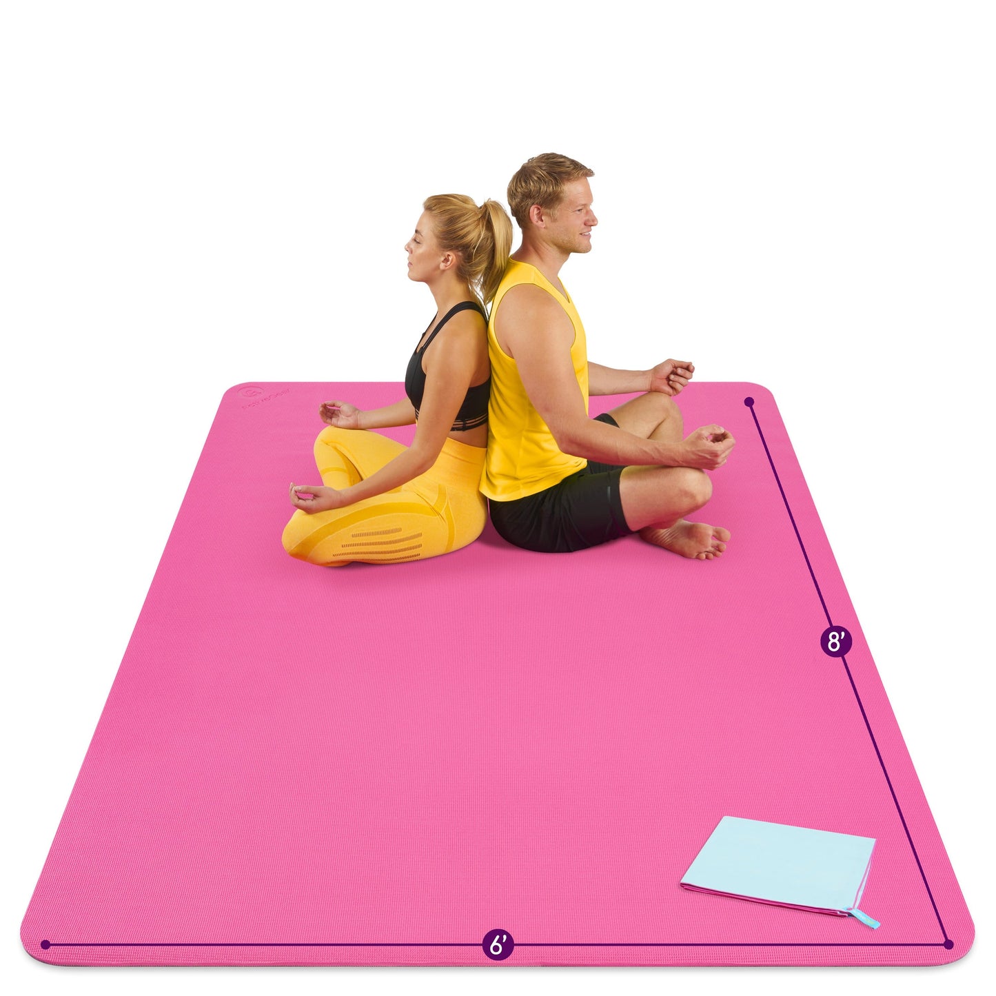 Large Yoga Mats for Acroyoga and Home Gym - from JK - sports | Pink 8' X 6'