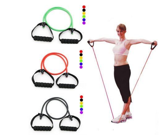 Latex Resistance Bands Workout Exercise Yoga Crossfit Fitness Tubes Pull Rope Fitness Exercise Equipment Tool - 0 from JK - sports | Black