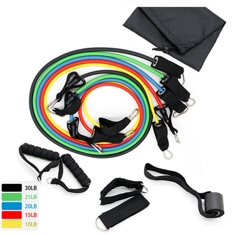 Latex Resistance Bands Workout Exercise Yoga Crossfit Fitness Tubes Pull Rope Fitness Exercise Equipment Tool - 0 from JK - sports | Black