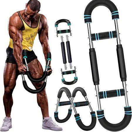 Multi - functional U - shaped Arm Strengthener Chest Trainer Adjustable Forearm Strength Exerciser Home Gym Equipment Bodybuilding - 0 from JK - sports | Blue And Black