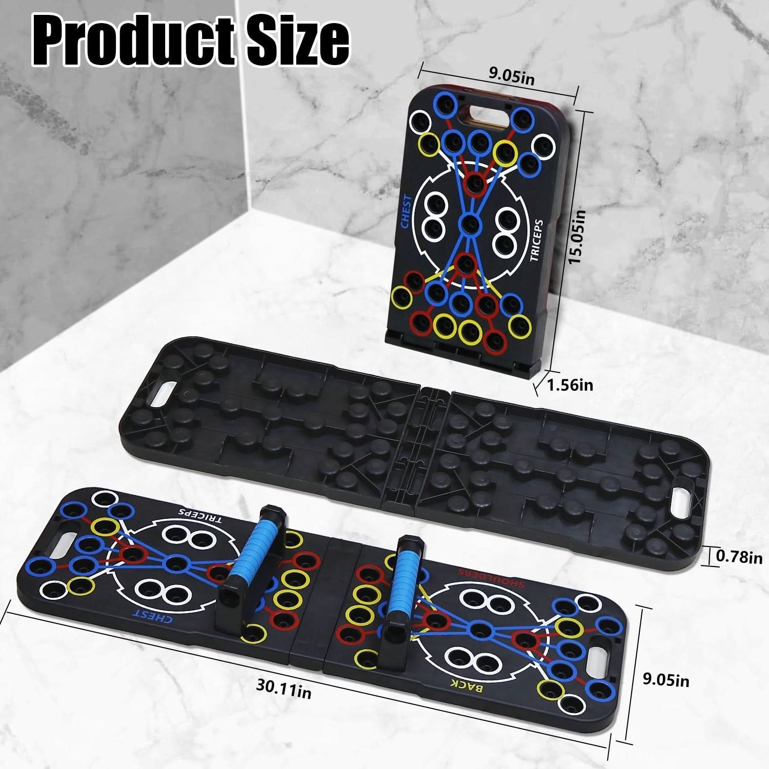 Multifunctional Push Up Board Home Strength Training Equipment With 15 Fitness Accessories Pilates Bar Resistance Band Roller Wheel Full Body Workout Home Gym Equipment - 5 from JK - sports | Black