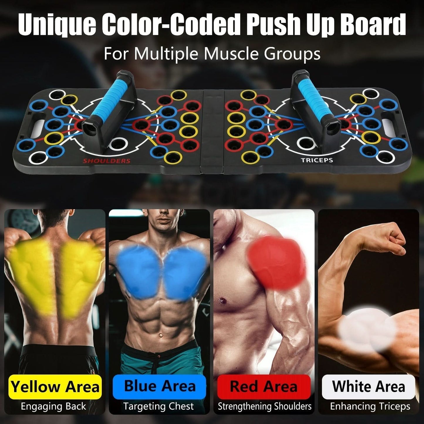 Multifunctional Push Up Board Home Strength Training Equipment With 15 Fitness Accessories Pilates Bar Resistance Band Roller Wheel Full Body Workout Home Gym Equipment - 5 from JK - sports | Black