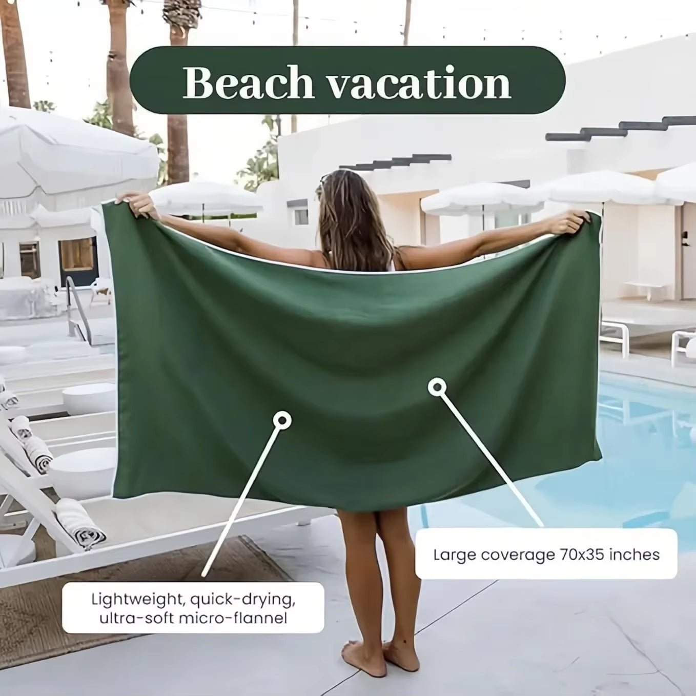 Outdoor Magnetic Bath Towel Multifunctional Magnet Towels Quick Drying Beach Towel for Surfing Swimming Changing Clothes - from JK - sports | Grey 140X35Cm