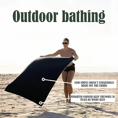 Outdoor Magnetic Bath Towel Multifunctional Magnet Towels Quick Drying Beach Towel for Surfing Swimming Changing Clothes - from JK - sports | Grey 140X35Cm