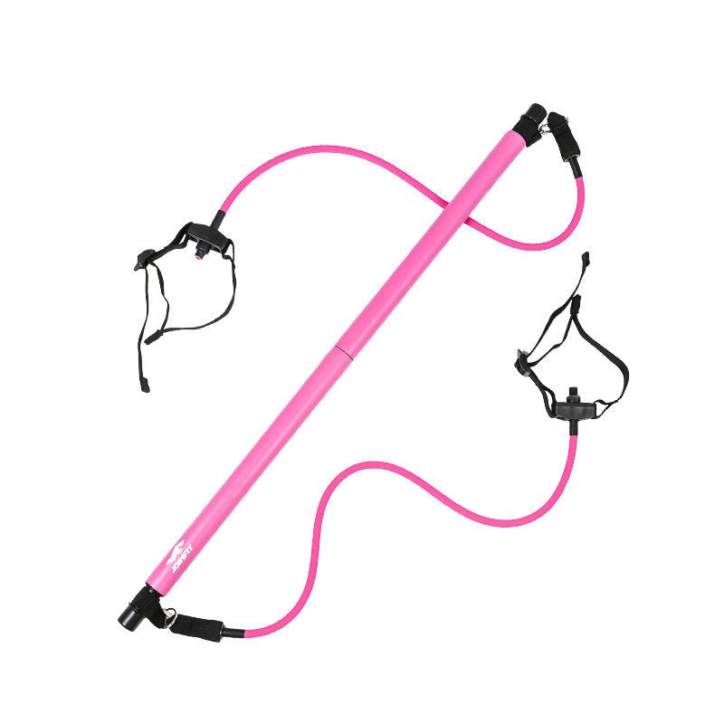 Pilates Fitness Bar Equipment Elastic Exercise Training - 0 from JK - sports | Pink