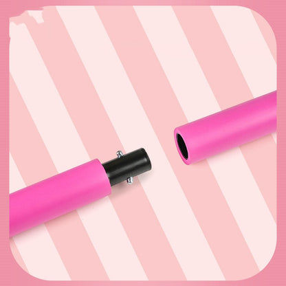 Pilates Fitness Bar Equipment Elastic Exercise Training - 0 from JK - sports | Pink