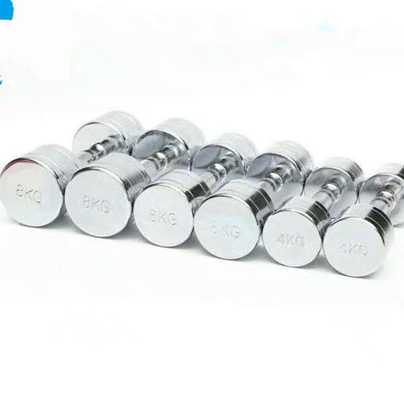 Pure Steel Home Fitness Electroplating Dumbbell Gym Equipment - 0 from JK - sports | Silver 2kg