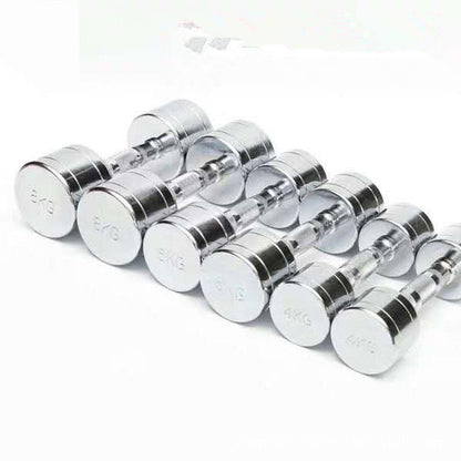 Pure Steel Home Fitness Electroplating Dumbbell Gym Equipment - 0 from JK - sports | Silver 2kg