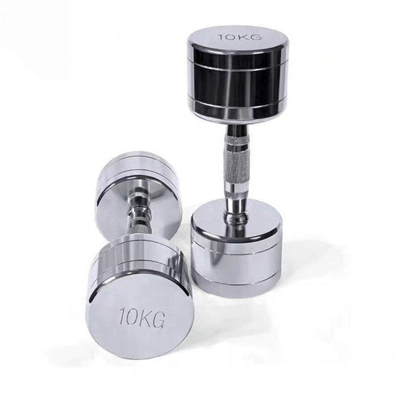 Pure Steel Home Fitness Electroplating Dumbbell Gym Equipment - 0 from JK - sports | Silver 2kg