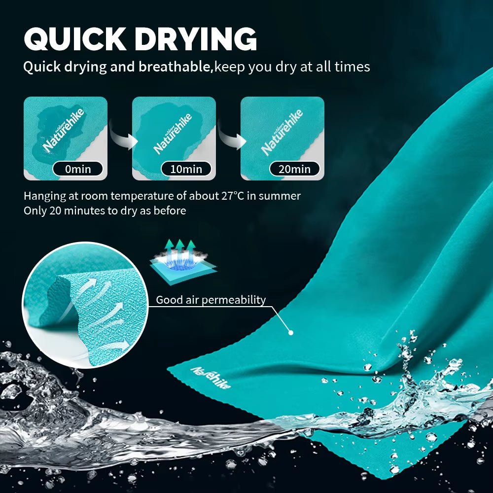 Quick Dry Moisture Transfer Breathable Bath Towel Travel Beach Towel Sports Gym Towel Absorbent Towel - from JK - sports | Lake Green 40X80