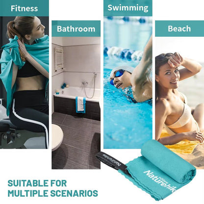 Quick Dry Moisture Transfer Breathable Bath Towel Travel Beach Towel Sports Gym Towel Absorbent Towel - from JK - sports | Lake Green 40X80