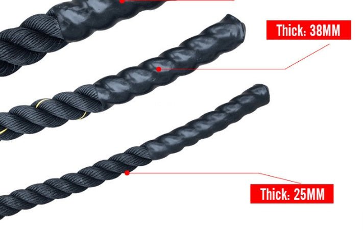 Rope Battle Skipping Ropes Power Training Fitness Home Gym Equipment - 0 from JK - sports | 25mm Black 3M